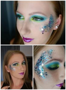 Fesztivál smink - csillogó